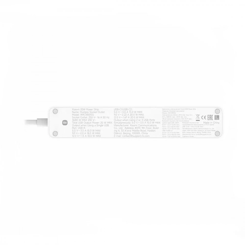 Сетевой фильтр Xiaomi 20W Power Strip XMCXB01EU