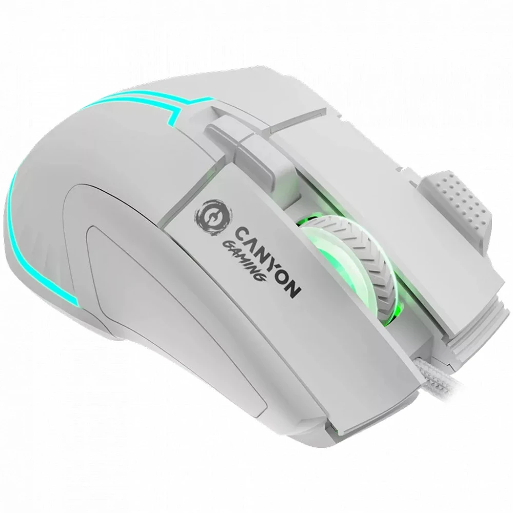 Мышь Canyon Fortnax GM-636 RGB 9buttons Wired White CND-SGM636W Игровые, Проводная