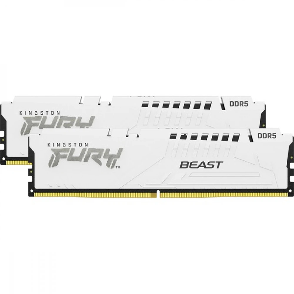 ОЗУ Kingston Fury Beast White RGB KF552C40BWK2-32 DIMM, DDR5, 32 Гб (2 х 16 Гб), 5200 МГц