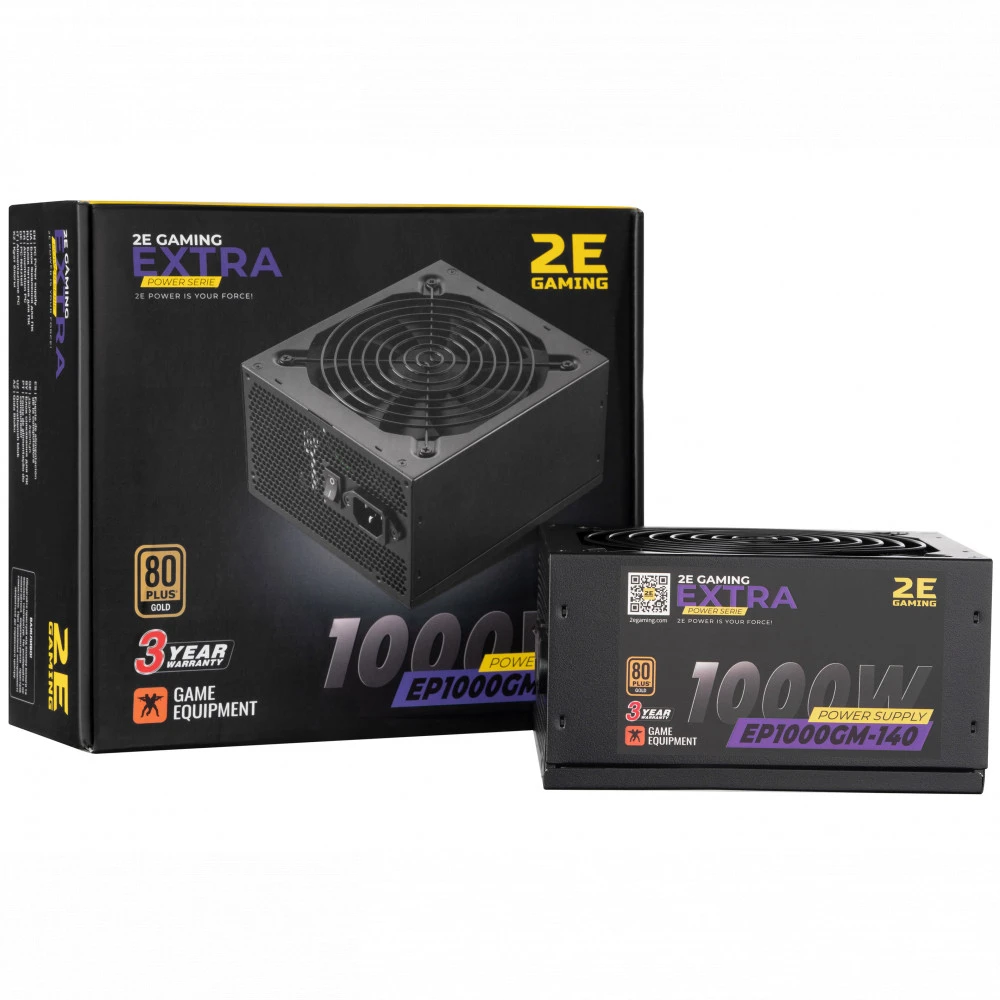 Блок питания 2E EXTRA POWER (1000W) 2E-EP1000GM-140 1000 Вт, 80+ Gold