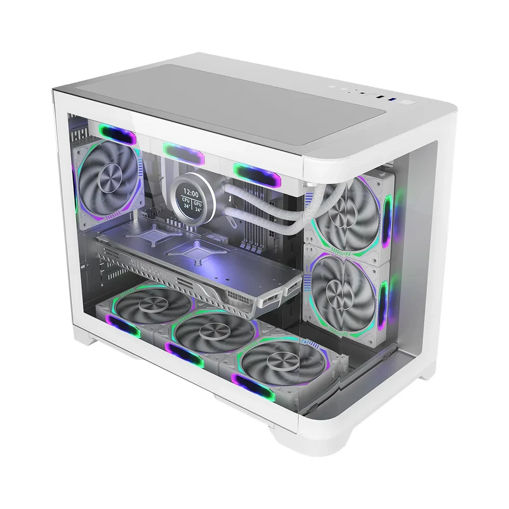 Корпус 1STPLAYER UV6 WH UV6-WH-2FC7R-W-1FC7-W Mini-Tower