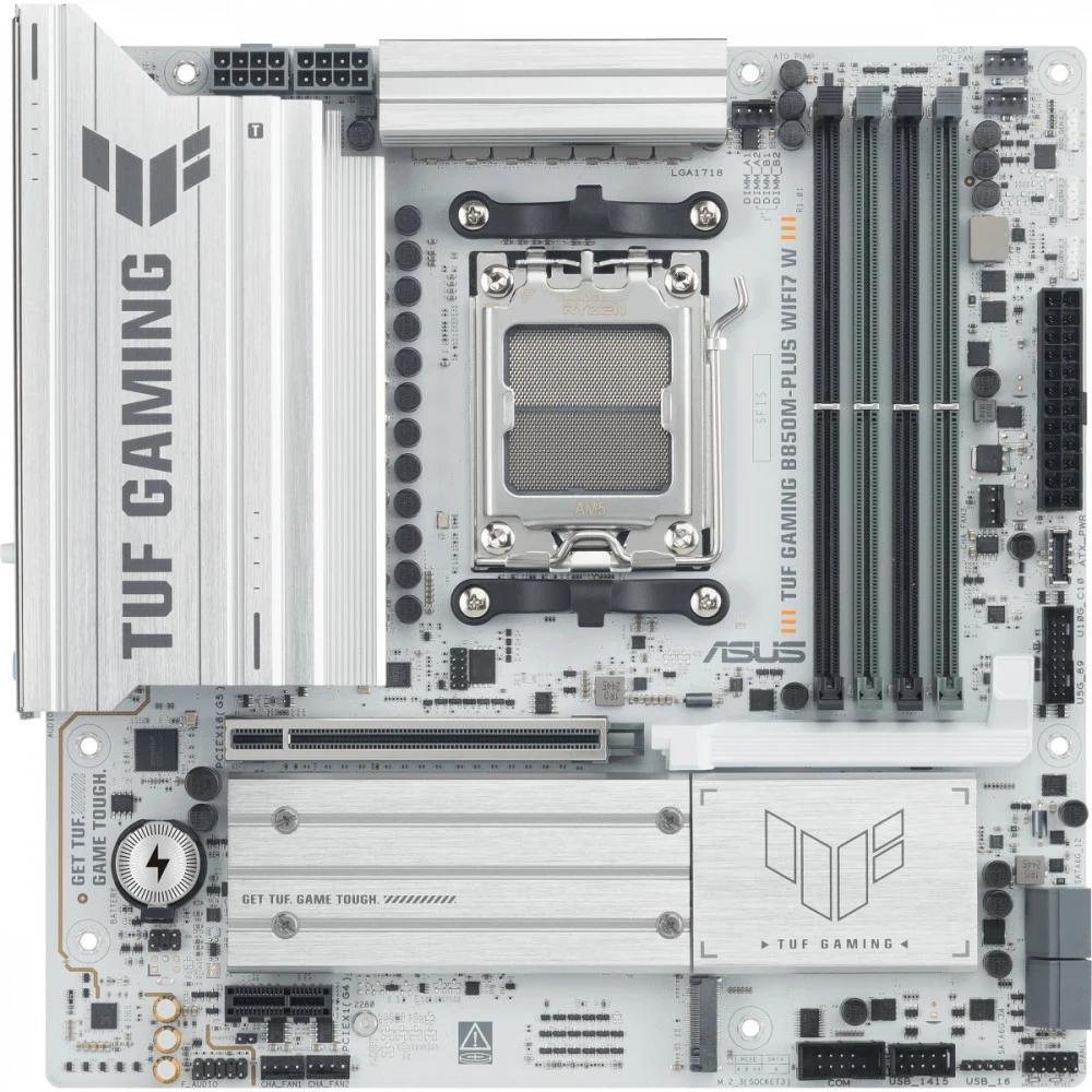 Материнская плата Asus TUF GAMING B850M-PLUS WIFI7 W 90MB1MD0-M0EAY0 Micro-ATX, AMD AM5