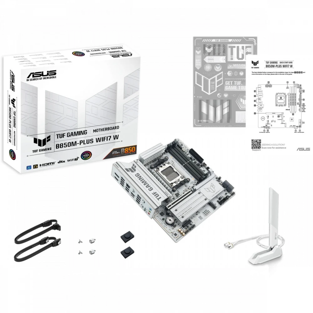 Материнская плата Asus TUF GAMING B850M-PLUS WIFI7 W 90MB1MD0-M0EAY0 Micro-ATX, AMD AM5