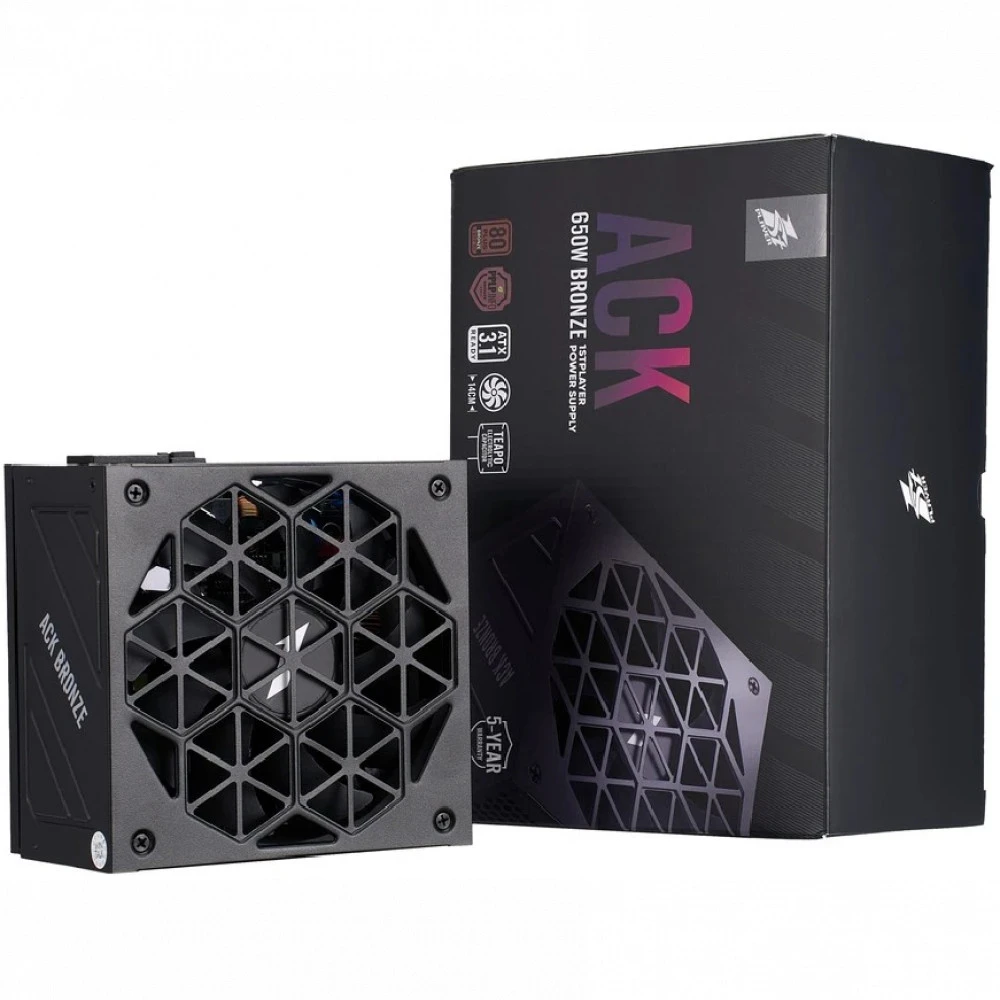 Блок питания 1STPLAYER HA-650AA2 Black HA-650AA2-Black 650 Вт, 80+ Bronze