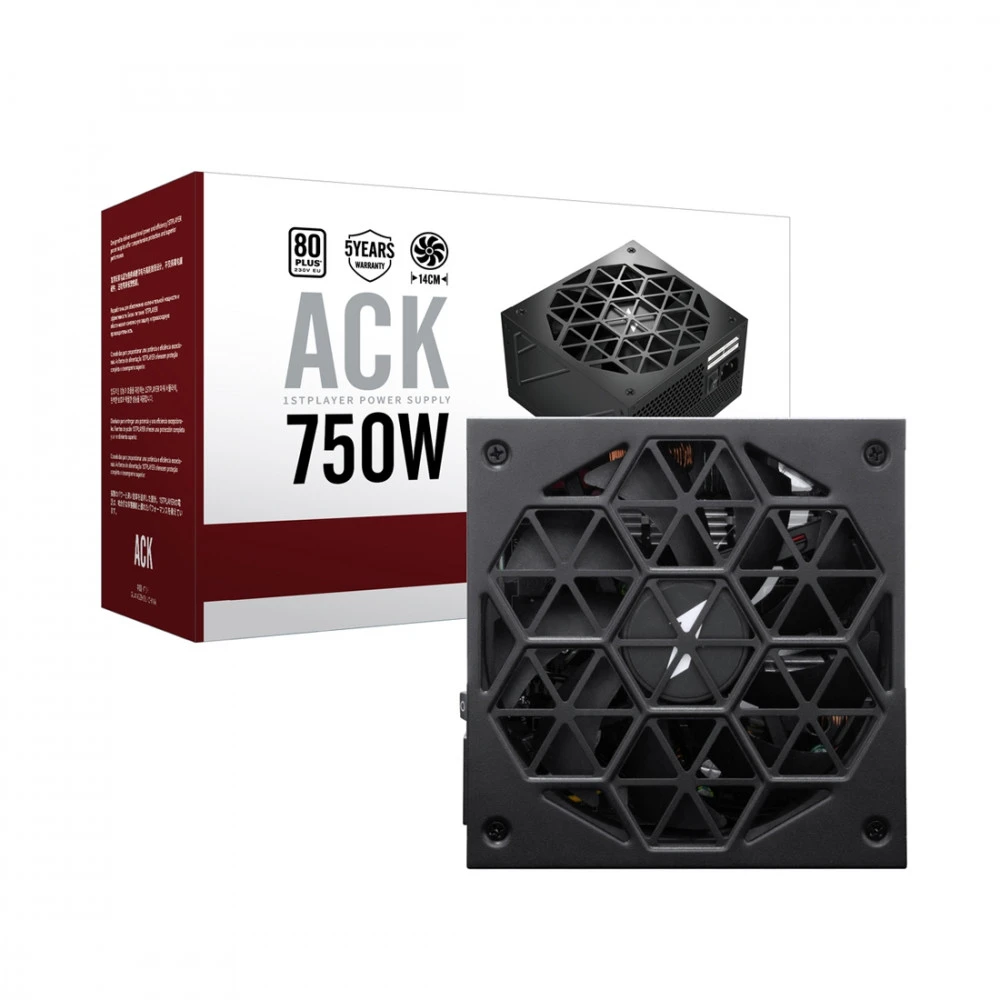 Блок питания 1STPLAYER HA 750W BA7 BK HA-750BA7 BLACK 750 Вт, 80+ Silver