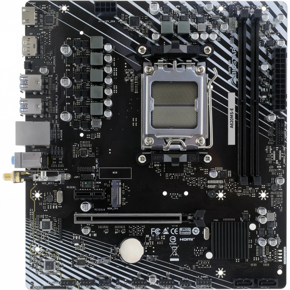 Материнская плата BIOSTAR A620MS-E Micro-ATX, AMD AM5