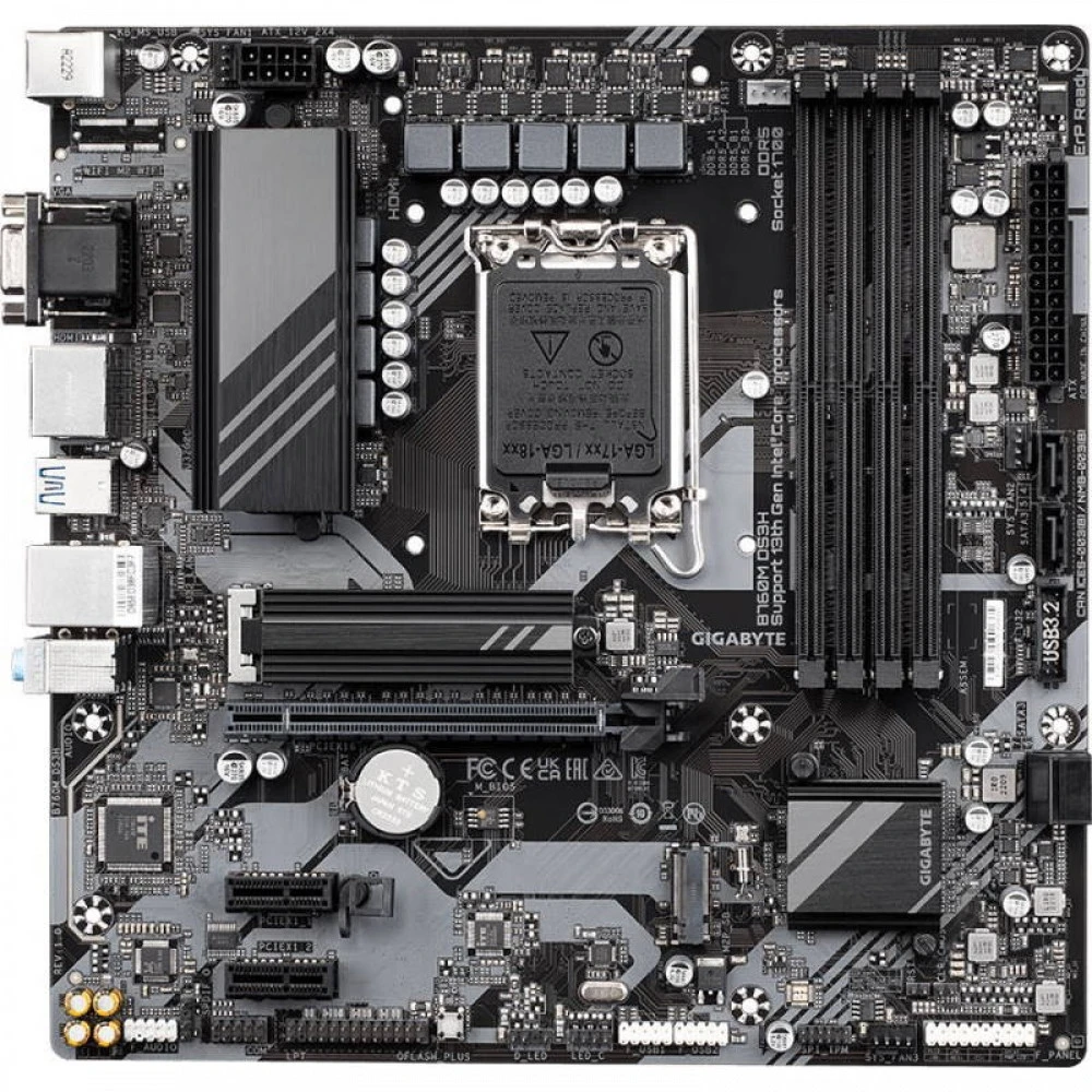 Материнская плата Gigabyte B760M DS3H Micro-ATX, LGA 1700