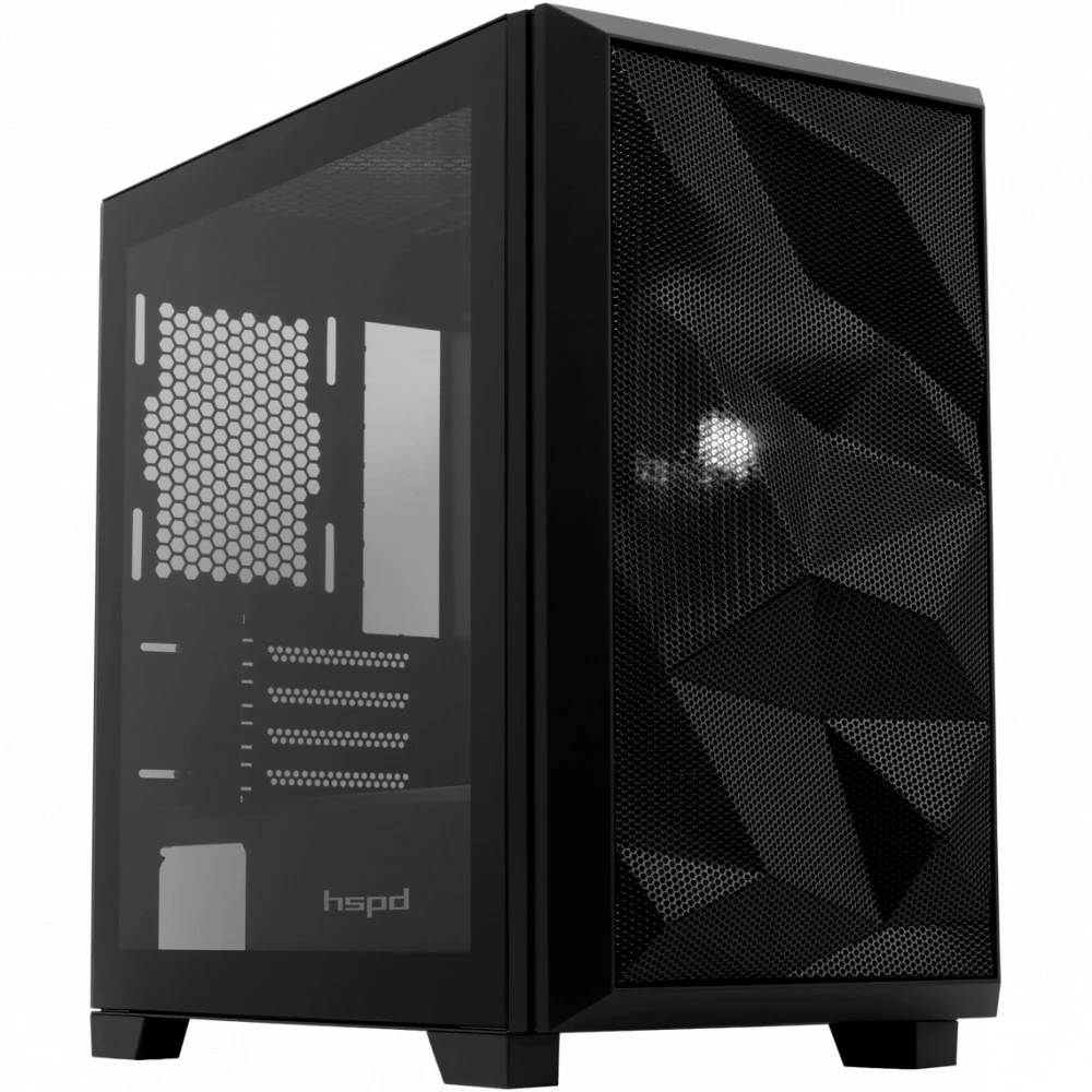 Корпус HSPD M340 Black M340-TGBK Mid-Tower