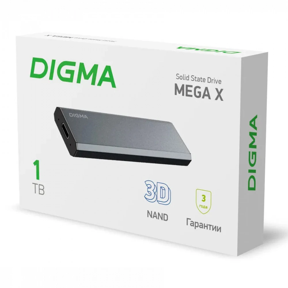 Внешние накопители Digma MEGA X DGSM8001T1MGG 1 ТБ