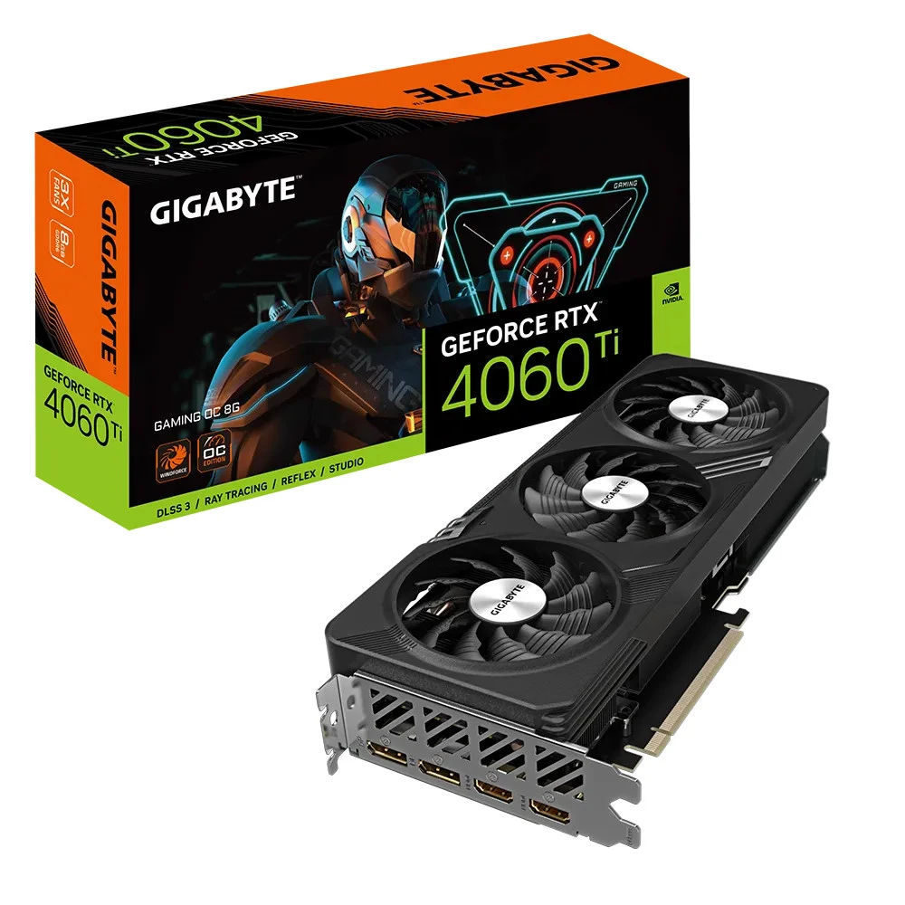 Видеокарта Gigabyte GeForce RTX 4060 Ti GAMING OC GV-N406TGAMING OC-8GD 8 ГБ