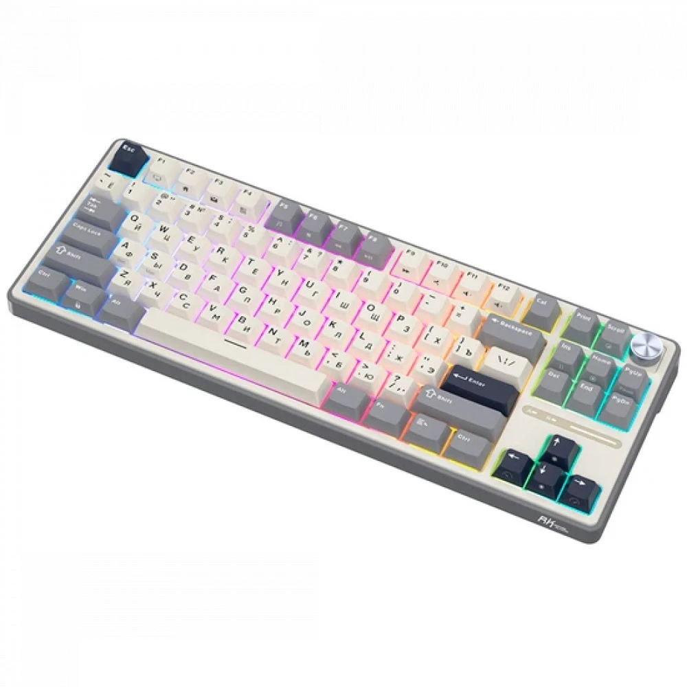 Клавиатура Royal Kludge R87 Pro Half Grey (Cream Switch) 6977576550434 Проводная, USB