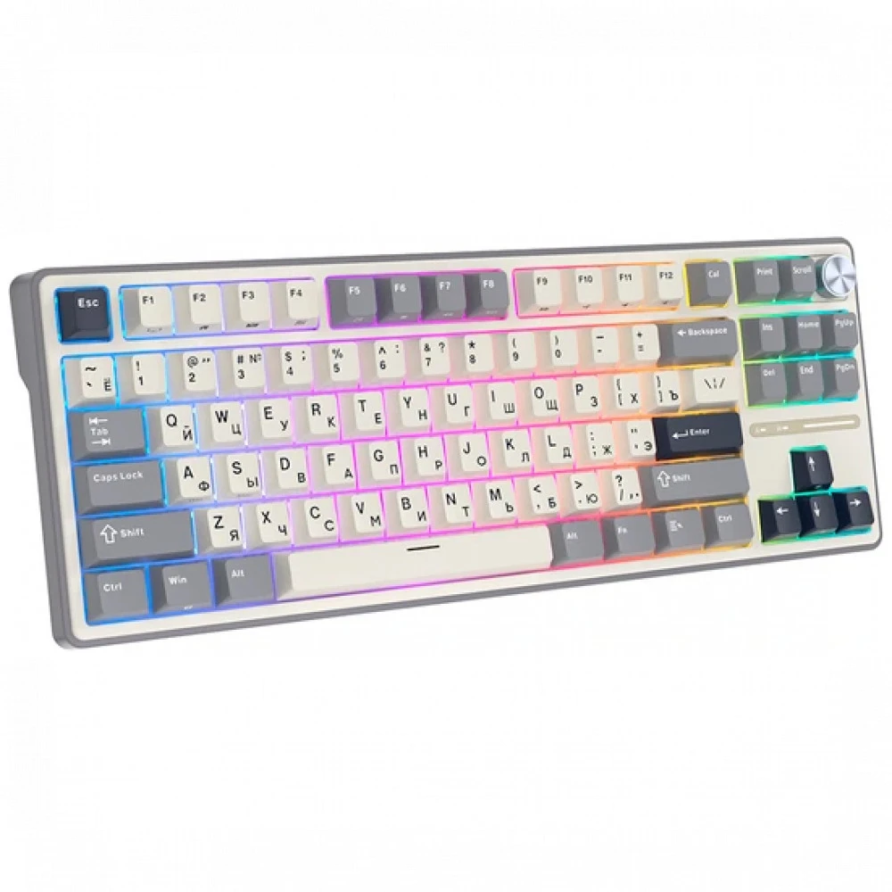 Клавиатура Royal Kludge R87 Pro Half Grey (Cream Switch) 6977576550434 Проводная, USB