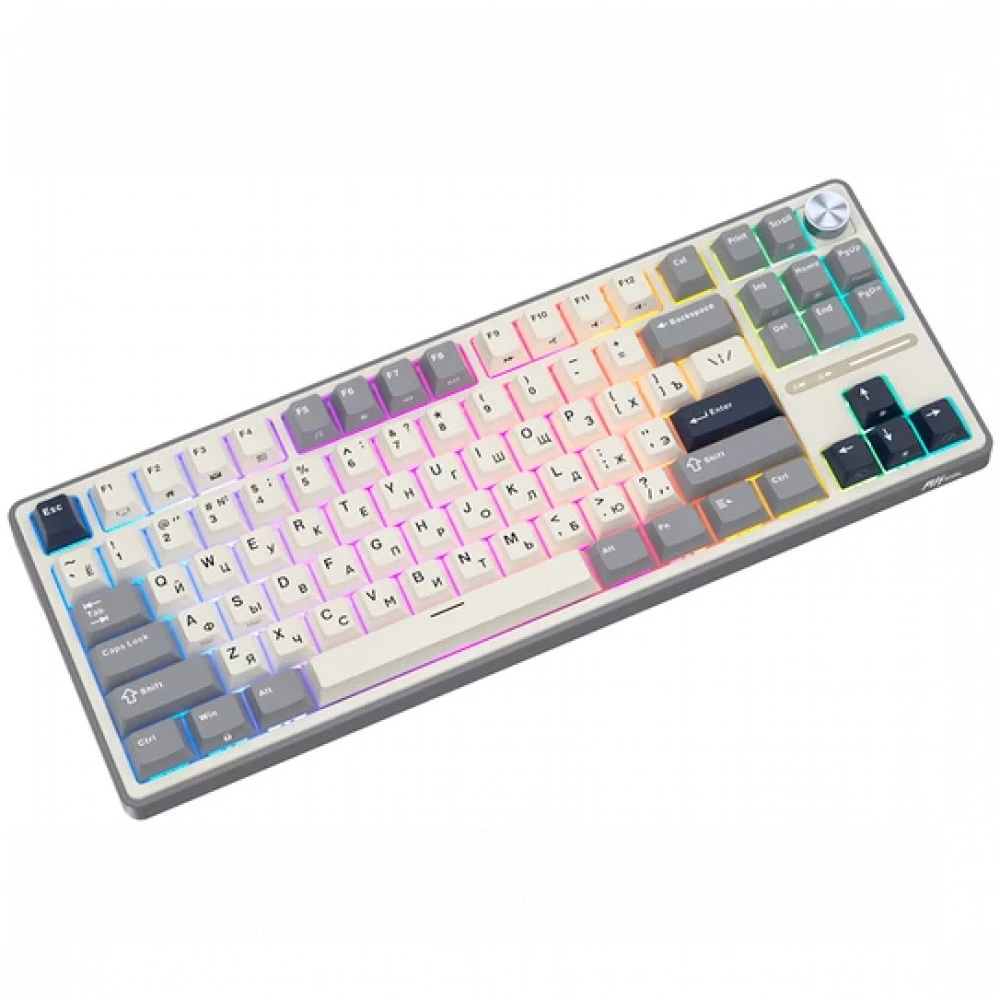 Клавиатура Royal Kludge R87 Pro Half Grey (Cream Switch) 6977576550434 Проводная, USB