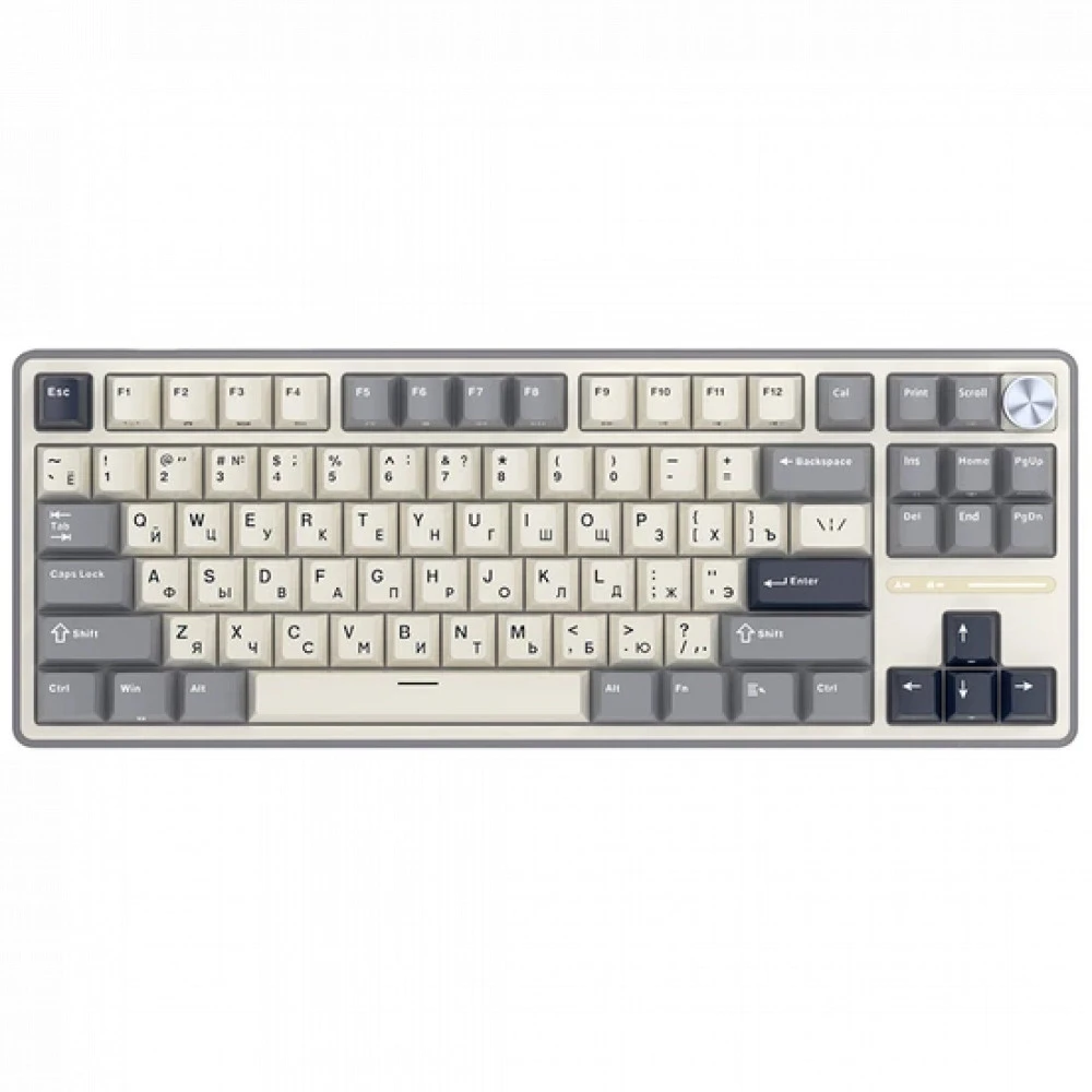 Клавиатура Royal Kludge R87 Pro Half Grey (Cream Switch) 6977576550434 Проводная, USB