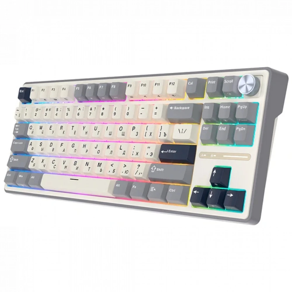 Клавиатура Royal Kludge R87 Pro Half Grey (Cream Switch) 6977576550434 Проводная, USB