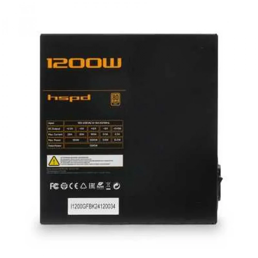 Блок питания HSPD HST-1200GF-BK 1200 Вт, 80+ Gold