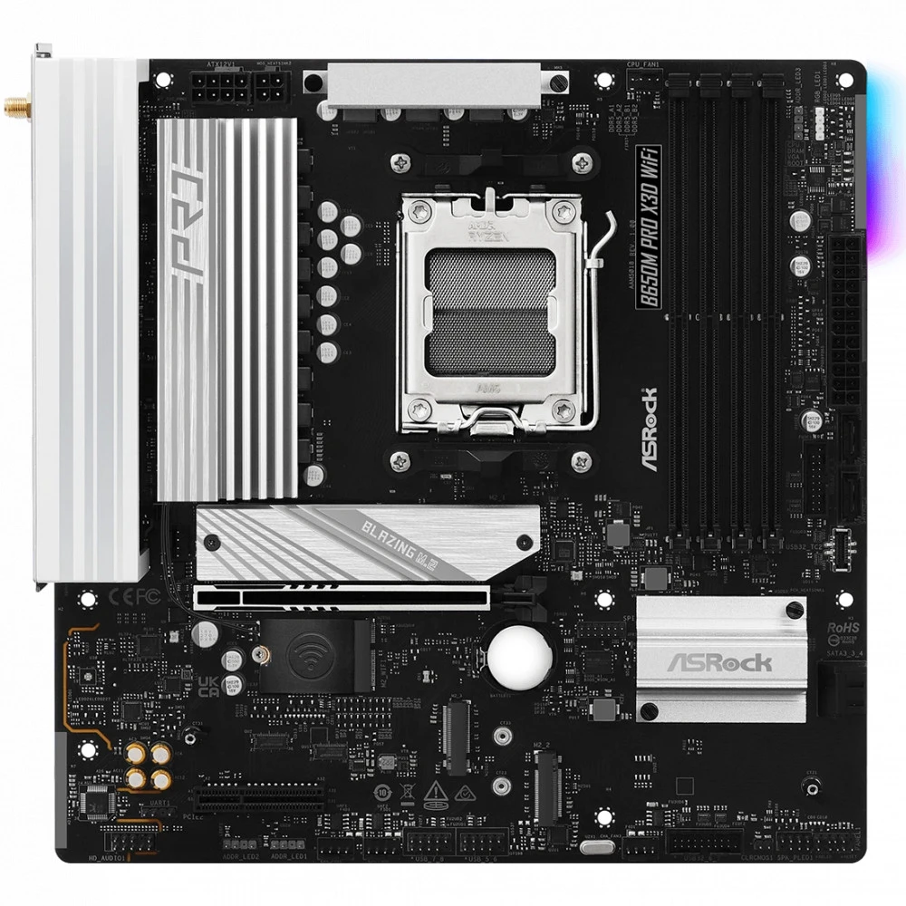 Материнская плата ASRock B650M PRO X3D WIFI Micro-ATX, AMD AM5