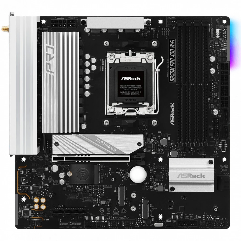 Материнская плата ASRock B650M PRO X3D WIFI Micro-ATX, AMD AM5