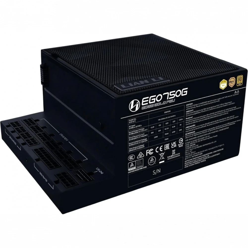 Блок питания Lian Li EDGE750G Black G9P.EG0750G.B000.EU 750 Вт, 80+ Gold