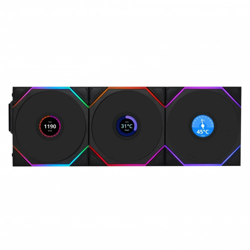 Система охлаждения Lian Li UNI FAN TL120 LCD Wireless G99.12TLLCD1W3B.00 Для системного блока