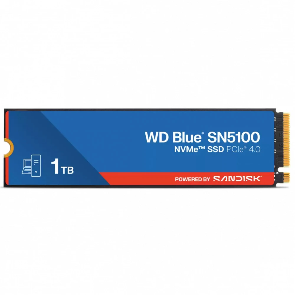 Жесткий диск Western Digital WD Blue SN5100 WDS100T5B0E-00CPE0 SSD (твердотельные), 1 ТБ, M.2, PCIe
