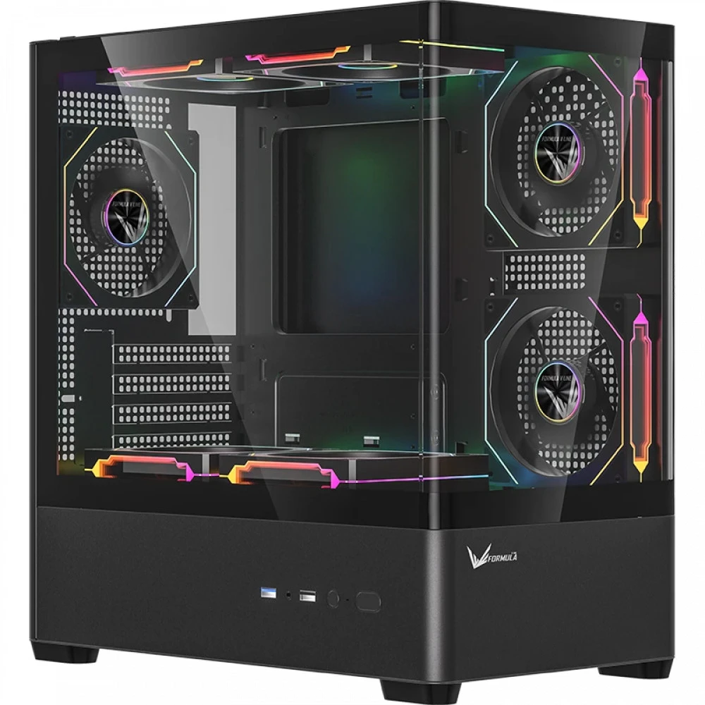 Корпус Formula CRYSTAL U1M Black Mini-Tower