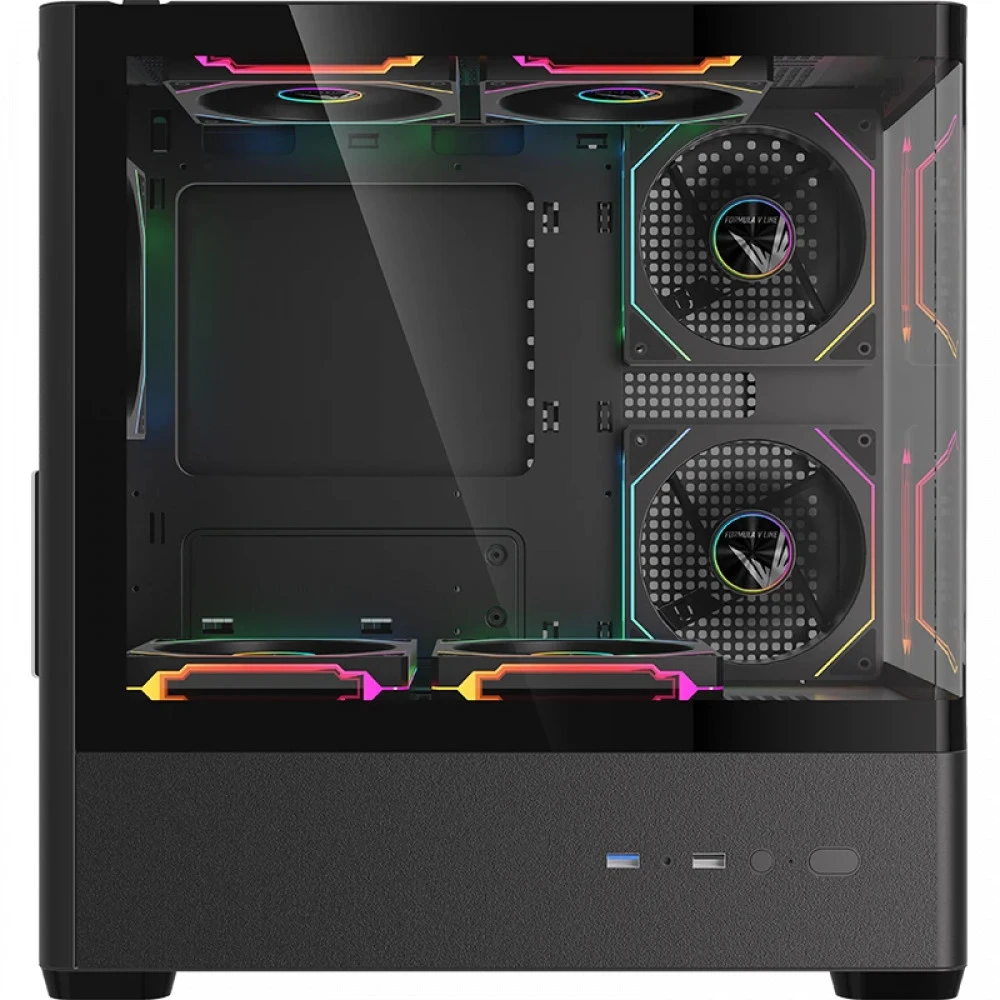 Корпус Formula CRYSTAL U1M Black Mini-Tower
