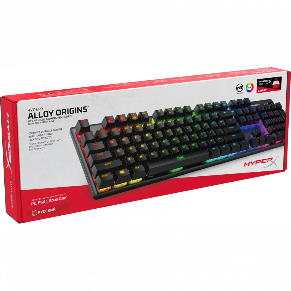 Клавиатура HyperX Alloy Origins PBT HX Aqua 639N5AA Проводная, USB