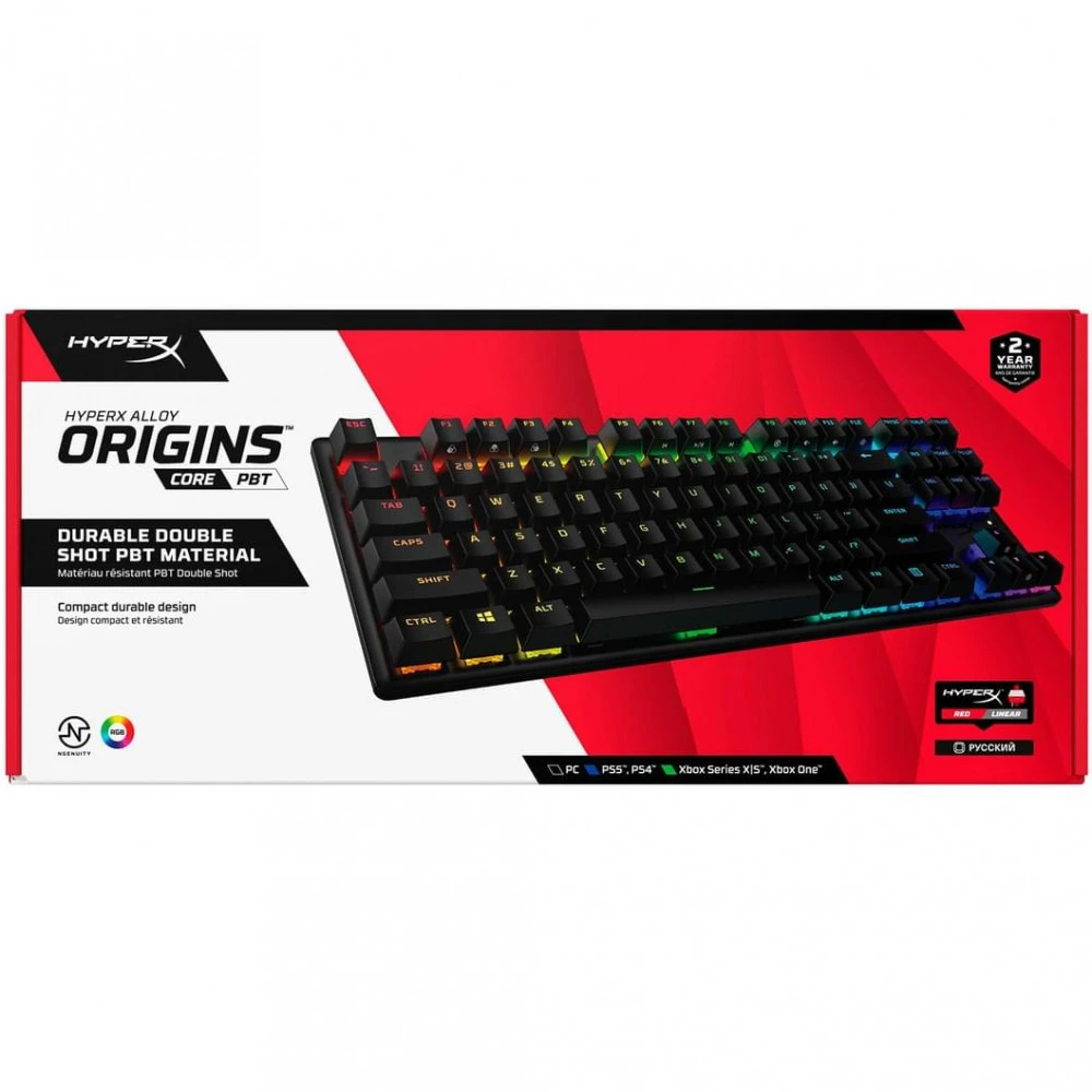 Клавиатура HyperX Alloy Origins Core PBT HX Red TKL 639N7AA#ABA Проводная, USB