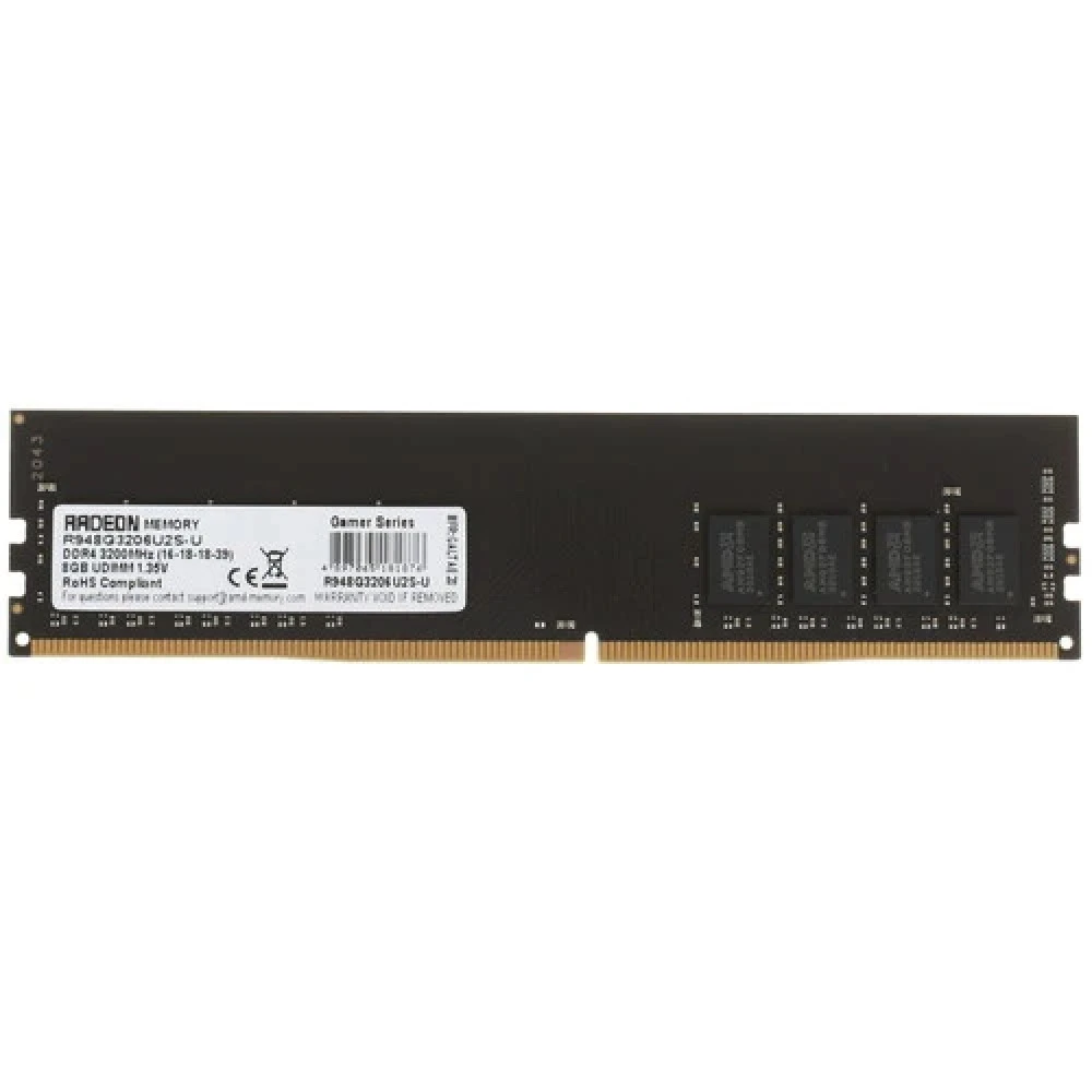 ОЗУ AMD Radeon R9 Gamer Series 948G3206U2S-U DIMM, DDR4, 8 Гб, 3200 МГц