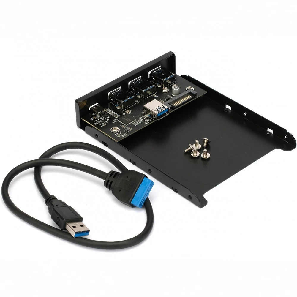 Аксессуар для ПК и Ноутбука Gembird Планка на переднюю панель 3,5" FP3.5-USB3-3A1C Планка
