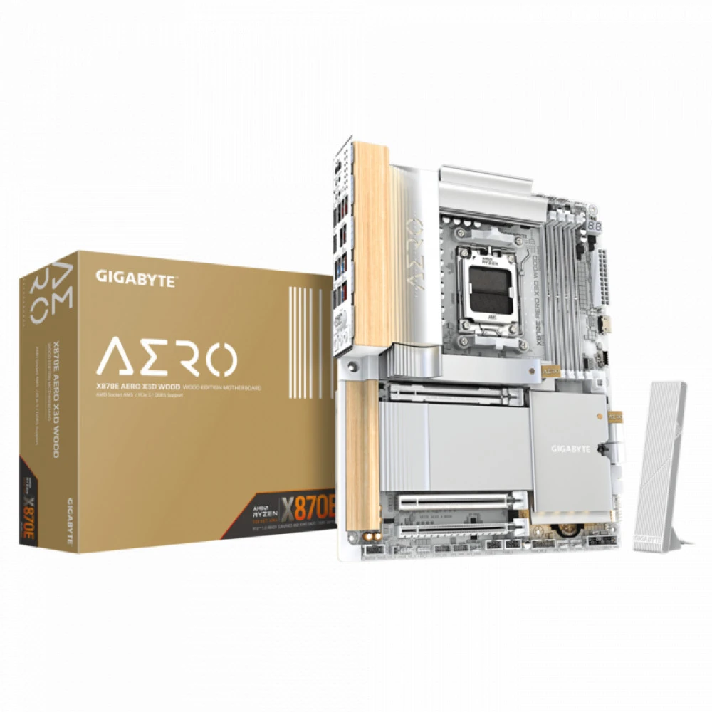 Материнская плата Gigabyte X870E AERO X3D WOOD X870E AERO X WOOD 1.0 ATX, AMD AM5