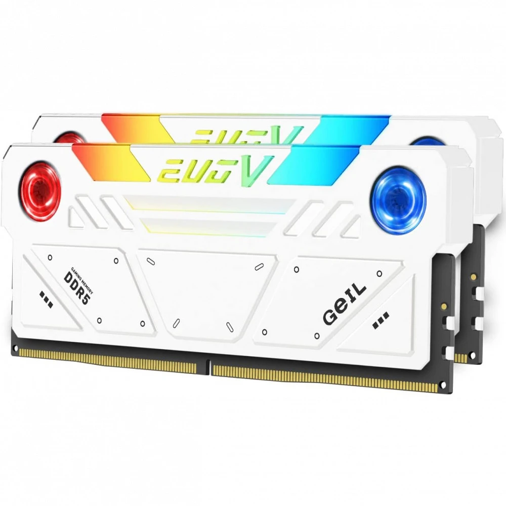 ОЗУ Geil EVO V RGB White GESW532GB8000C38ADC DIMM, DDR5, 32 Гб (2 х 16 Гб), 8000 МГц