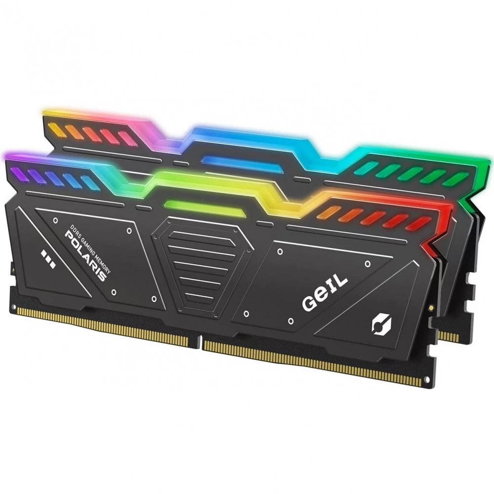 ОЗУ Geil POLARIS RGB Titanium Gray GOSG532GB5600C38ADC DIMM, DDR5, 32 Гб (2 х 16 Гб), 5600 МГц
