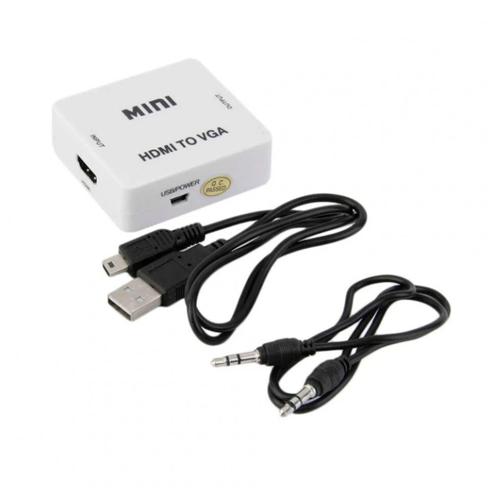 Кабель интерфейсный NO NAME Конвертер HDMI на VGA Adapter Mini 0000840