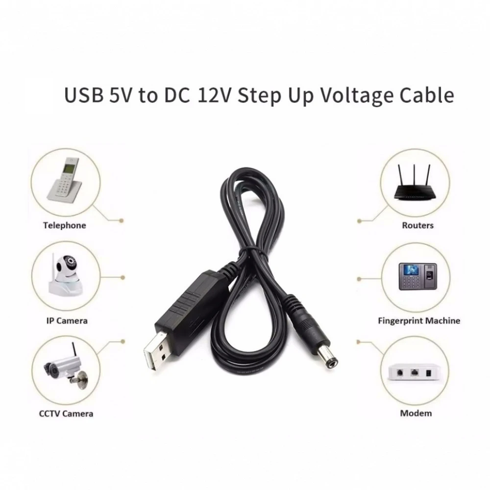 Кабель питания NO NAME Кабель повышения напряжения c 5V до 12V USB to DC5521 0014164