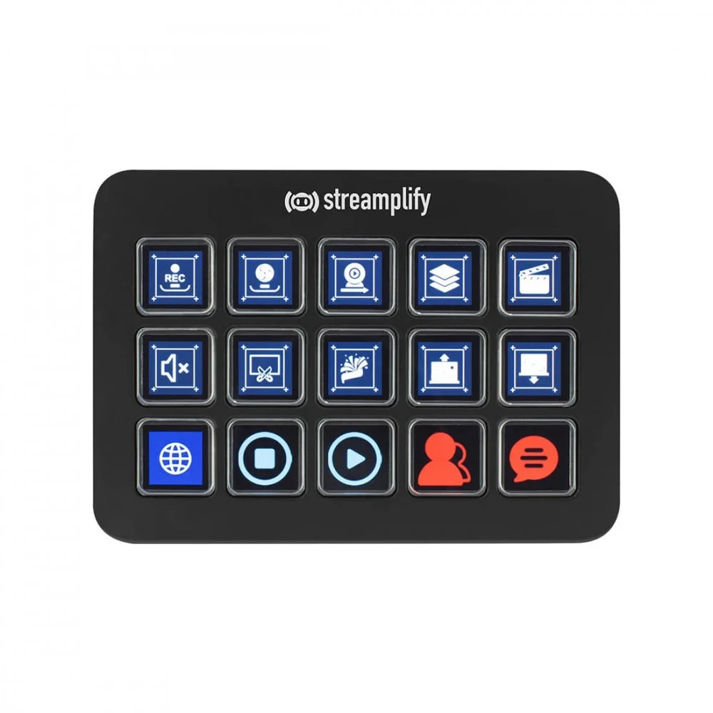 Аксессуар для ПК и Ноутбука Streamplify STREAMING DECK-LCD 15 KEYS W/HUB BLK Контроллер