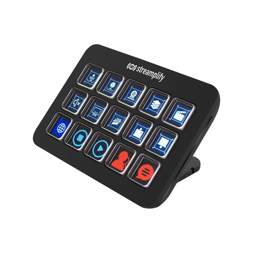 Аксессуар для ПК и Ноутбука Streamplify STREAMING DECK-LCD 15 KEYS W/HUB BLK Контроллер