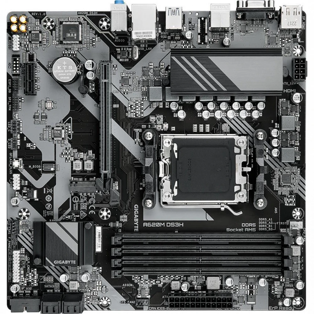 Материнская плата Gigabyte A620M DS3H Micro-ATX, AMD AM5