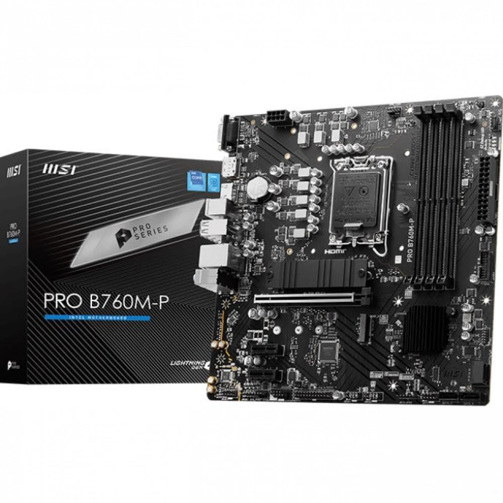 Материнская плата MSI PRO B760M-P Micro-ATX, LGA 1700