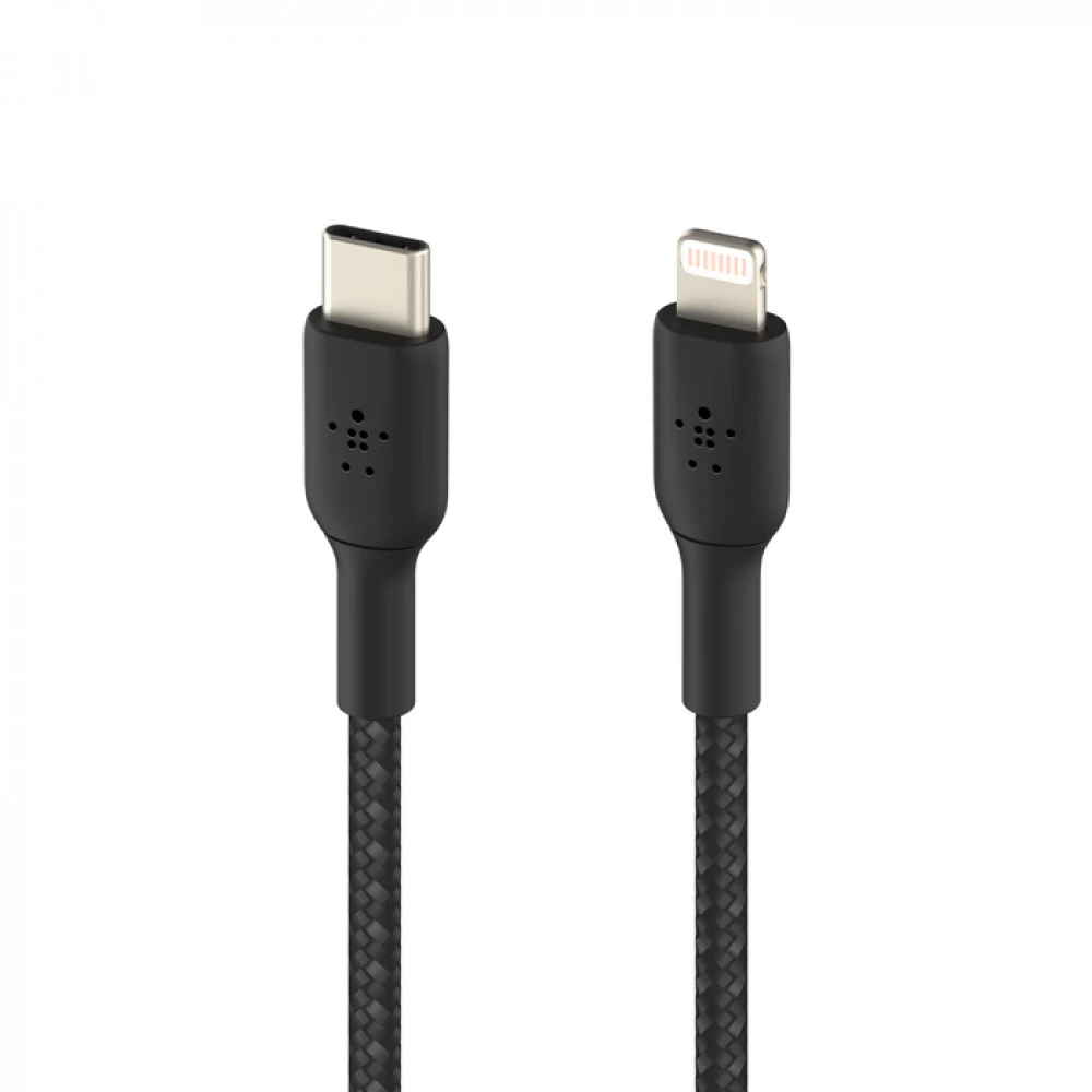 Кабель интерфейсный Belkin BOOST CHARGE™ Lightning to USB-C Cable_Braided CAA004bt2MBK USB Type C - Lightning (8pin)