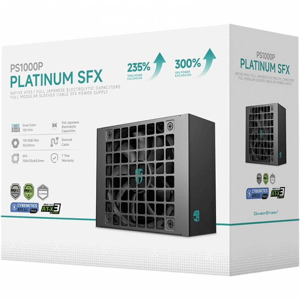 Блок питания GamerStorm PS1000P R-PSA00P-FE0B-WGEU 1000 Вт, 80+ Platinum