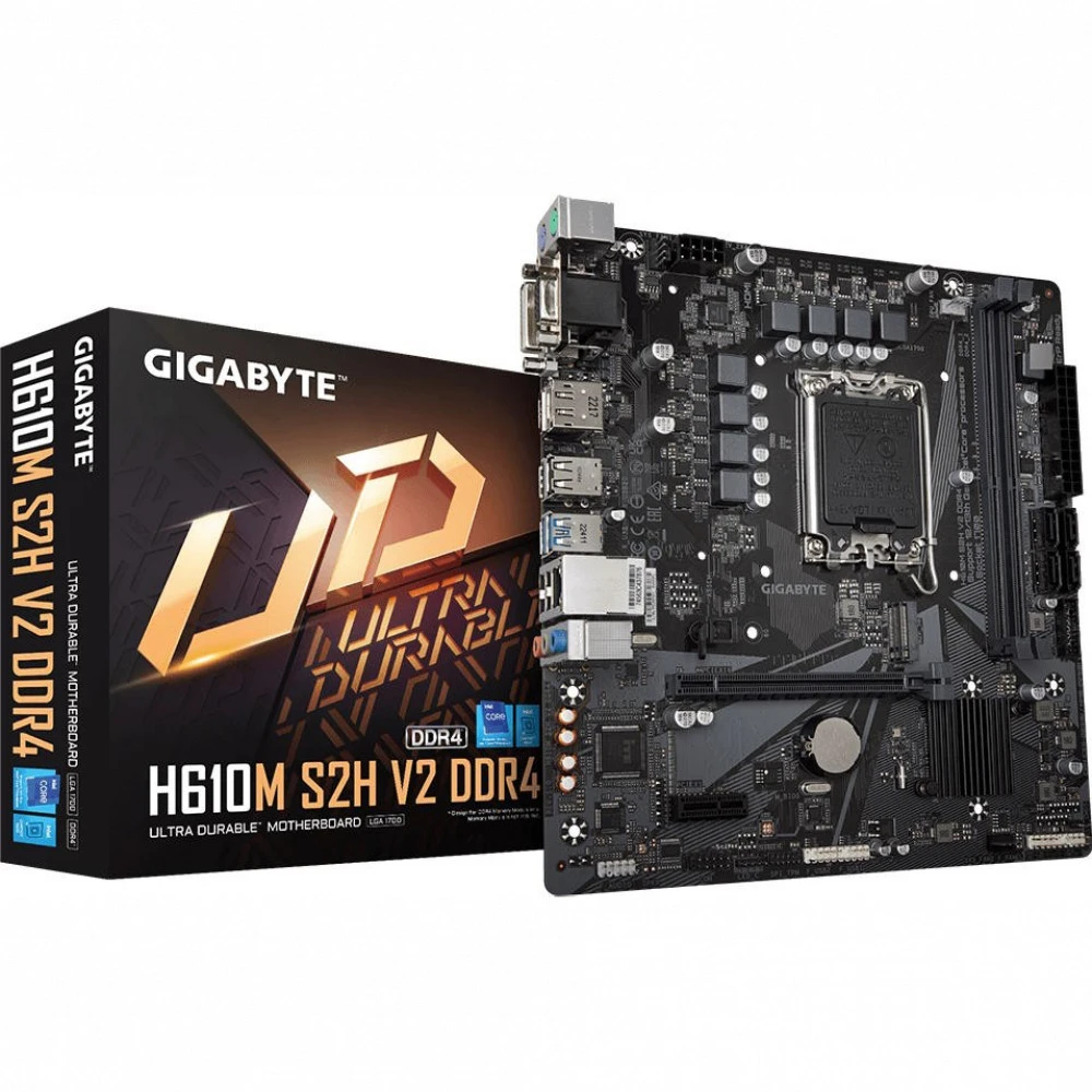 Материнская плата Gigabyte H610M S2H V2 DDR4 Micro-ATX, LGA 1700