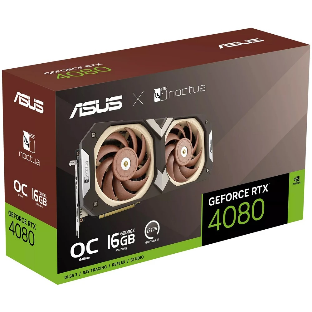 Видеокарта Asus RTX 4080 16GB GDDR6X Noctua OC Edition RTX4080-O16G-NOCTUA 16 ГБ