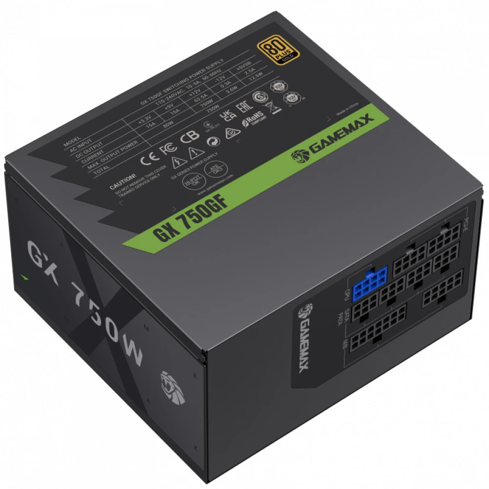 Блок питания GameMax GX 750GF Gold 2132-0750B0022 750 Вт, 80+ Gold