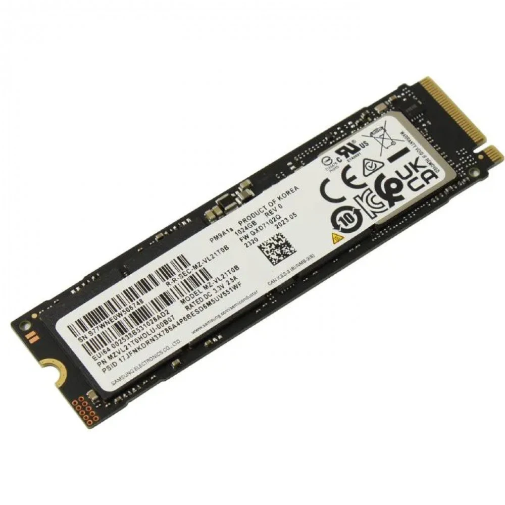 Жесткий диск Samsung PM9A1 MZVL21T0HDLU-00B07 SSD (твердотельные), 1 ТБ, M.2, PCIe