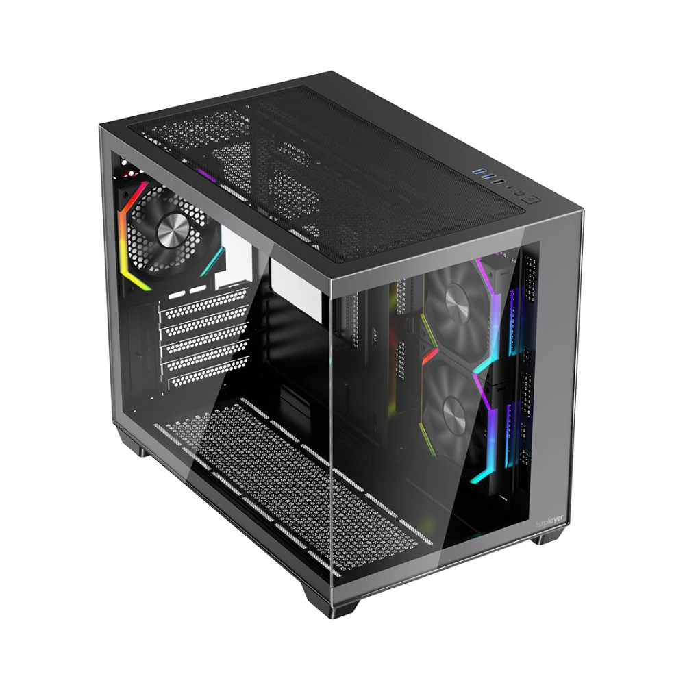 Корпус 1STPLAYER BV6 Black BV6-BK-2FH7R-1FH7 Mini-Tower