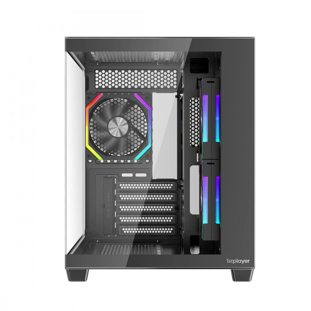 Корпус 1STPLAYER BV6 Black BV6-BK-2FH7R-1FH7 Mini-Tower