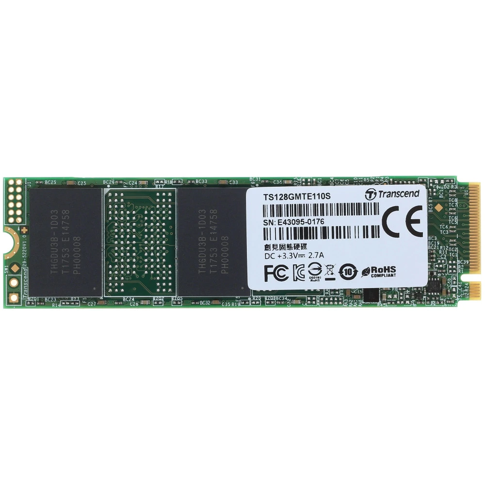 Жесткий диск Transcend TS128GMTE110S SSD (твердотельные), 128 ГБ, M.2, PCIe