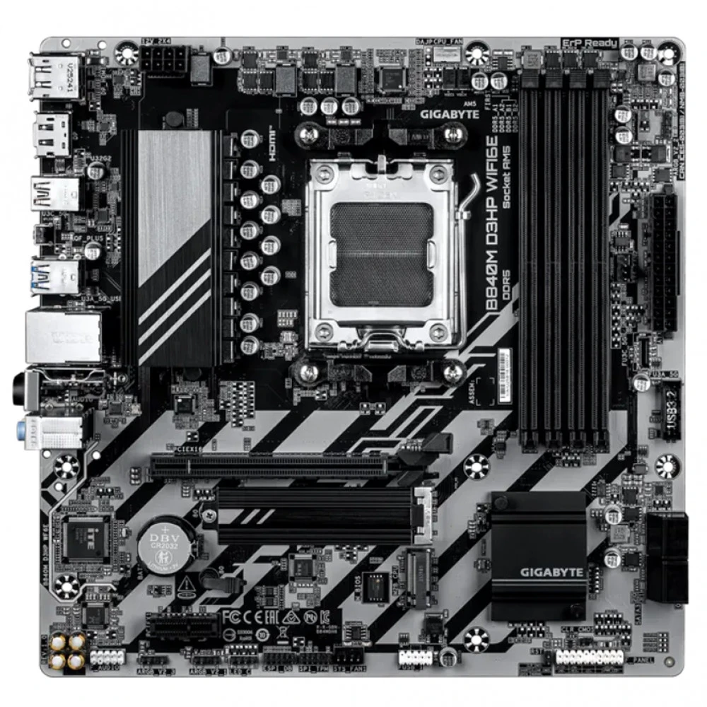 Материнская плата Gigabyte B840M D3HP WIFI6E B840M_D3HP_WIFI6E Micro-ATX, AMD AM5